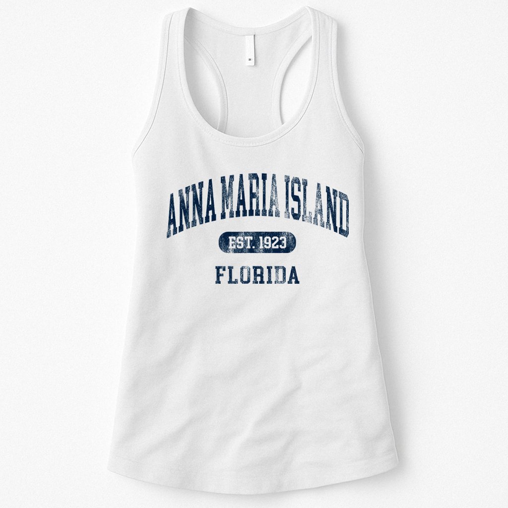 Anna Maria Island Florida Retro Preppy Throwback Souvenir Womens Tank Top