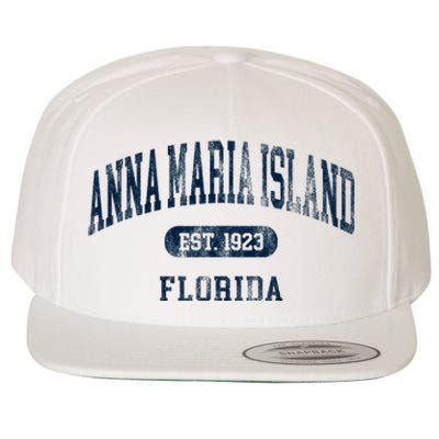 Anna Maria Island Florida Retro Preppy Throwback Souvenir Wool Snapback Cap