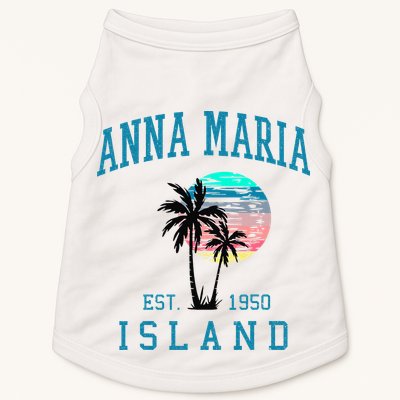 Anna Maria Island Florida Vintage Beach Palm Trees Summer Doggie Tank