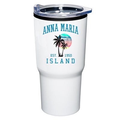 Anna Maria Island Florida Vintage Beach Palm Trees Summer Tumbler