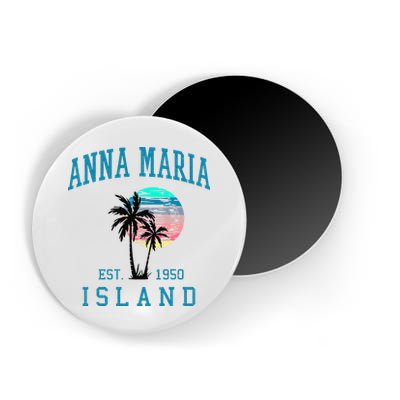 Anna Maria Island Florida Vintage Beach Palm Trees Summer Magnet