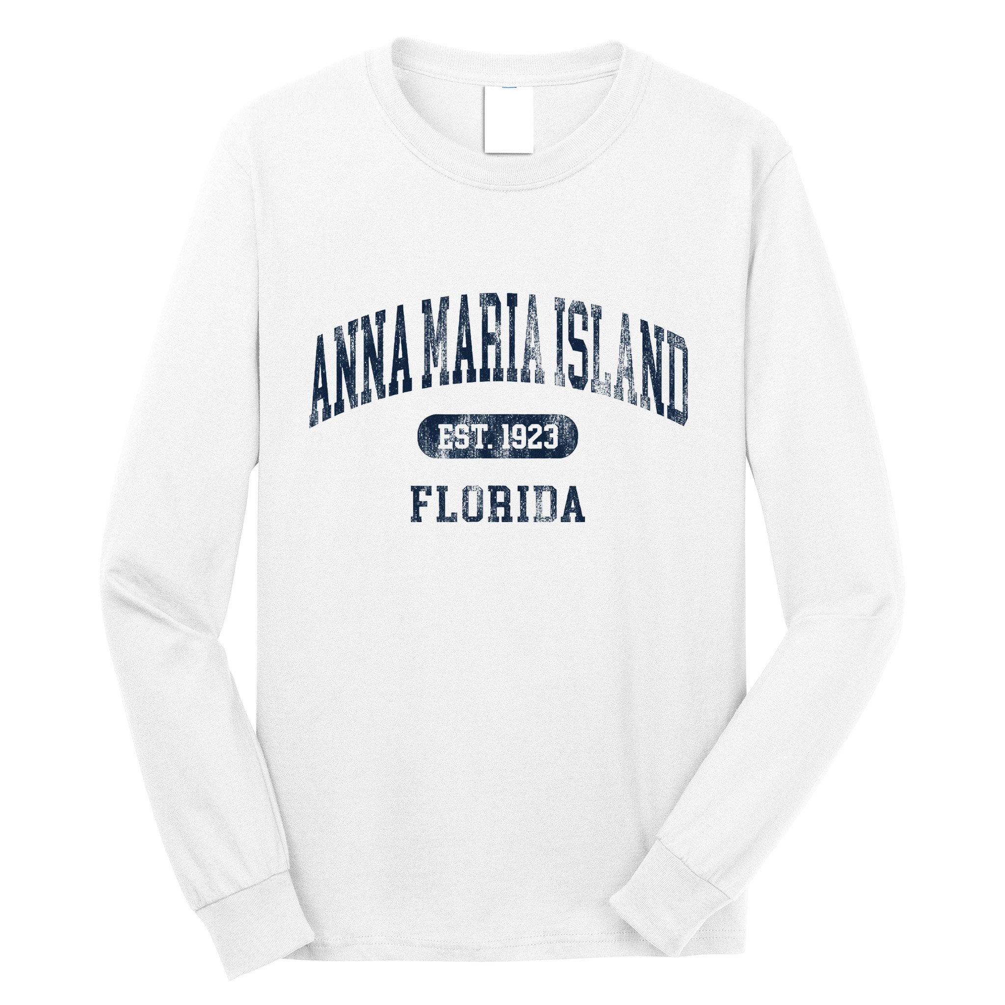 Anna Maria Island Florida Retro Preppy Long Sleeve Shirt