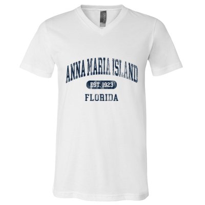 Anna Maria Island Florida Retro Preppy V-Neck T-Shirt