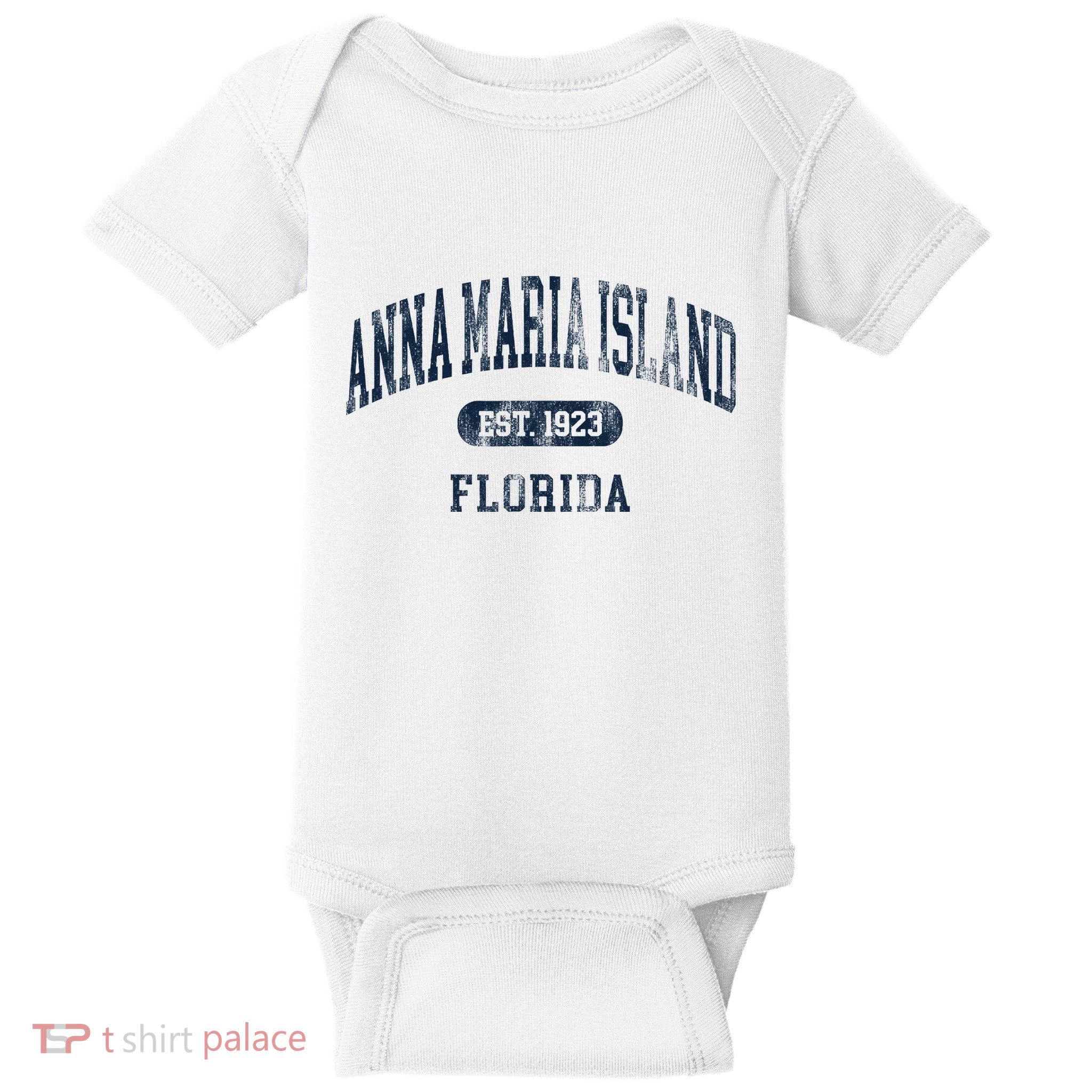 Anna Maria Island Florida Retro Preppy Baby Bodysuit