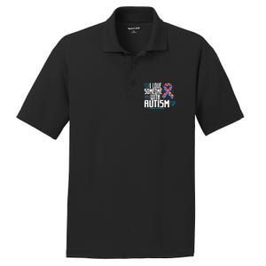 Autism Mom I Love Someone With Autism Gift PosiCharge RacerMesh Polo