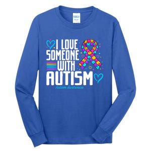 Autism Mom I Love Someone With Autism Gift Tall Long Sleeve T-Shirt