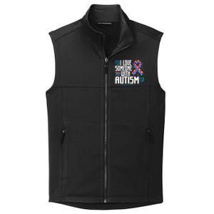 Autism Mom I Love Someone With Autism Gift Collective Smooth Fleece Vest