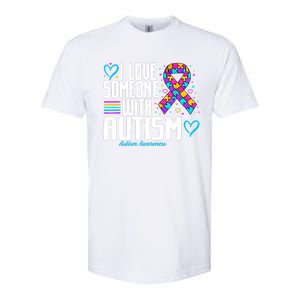 Autism Mom I Love Someone With Autism Gift Softstyle CVC T-Shirt