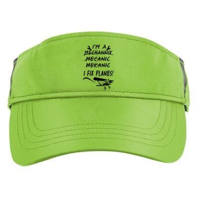 Aircraft Mechanic I'm A Mechannik Mecanic I Fix Planes Gift Adult Drive Performance Visor