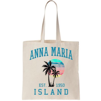 Anna Maria Island Florida Vintage Beach Palm Trees Summer Bag