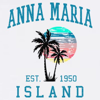 Anna Maria Island Florida Vintage Beach Palm Trees Summer T-Shirt