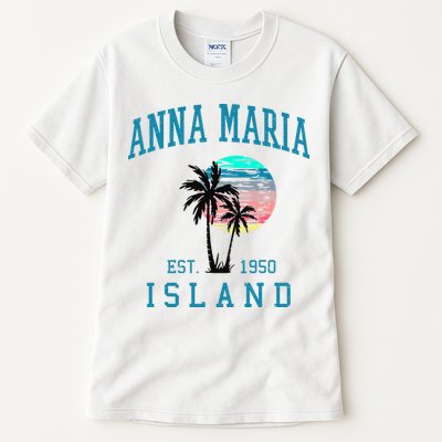 Anna Maria Island Florida Vintage Beach Palm Trees Summer Tall T-Shirt