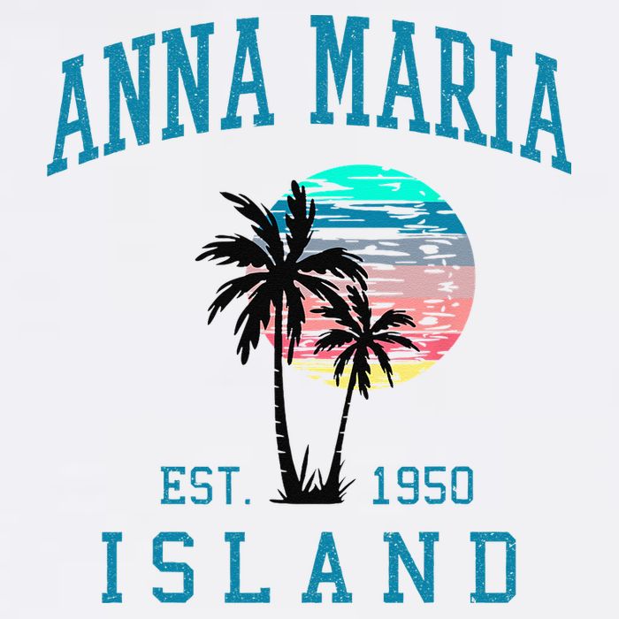 Anna Maria Island Florida Vintage Beach Palm Trees Summer Womens Tank Top