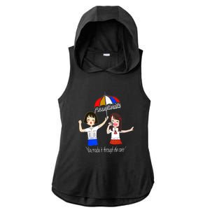 Assumptionista_We Made It Through The Rain! Ladies PosiCharge Tri-Blend Wicking Draft Hoodie Tank