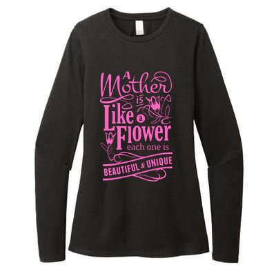 A Mother Is Like A Flower Womens CVC Long Sleeve Shirt