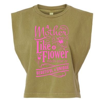 A Mother Is Like A Flower Garment-Dyed Women's Muscle Tee