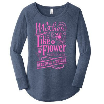 A Mother Is Like A Flower Women's Perfect Tri Tunic Long Sleeve Shirt