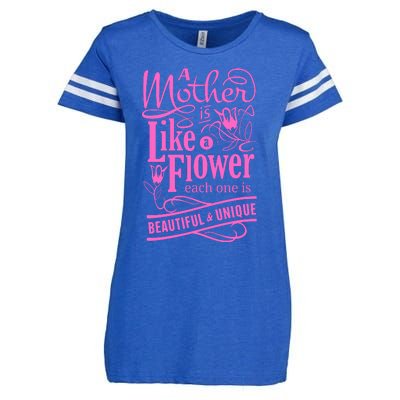 A Mother Is Like A Flower Enza Ladies Jersey Football T-Shirt