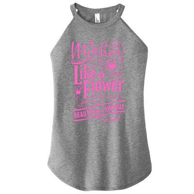 A Mother Is Like A Flower Women's Perfect Tri Rocker Tank