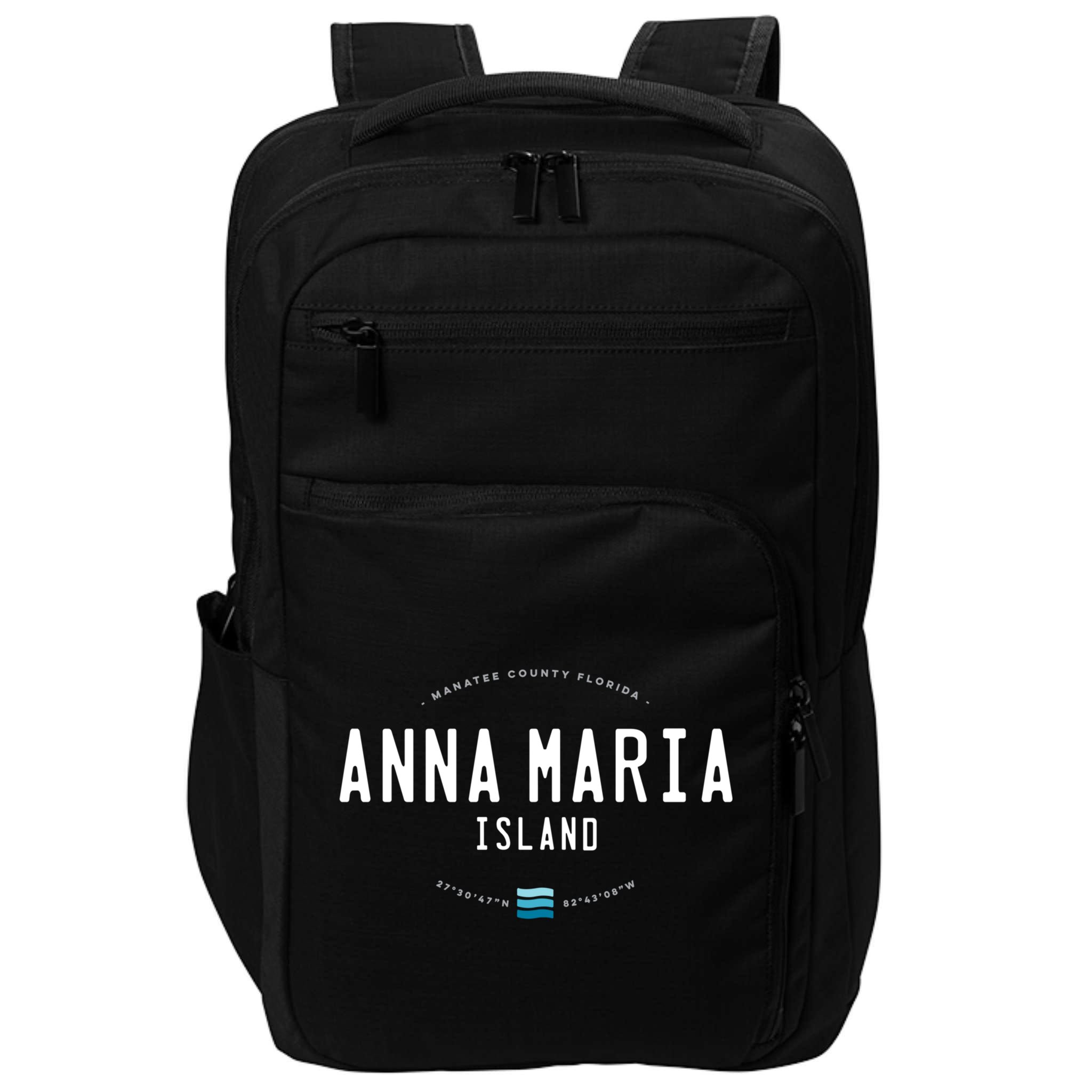 Anna Maria Island Florida Beach Waves Meaningful Gift Impact Tech Backpack