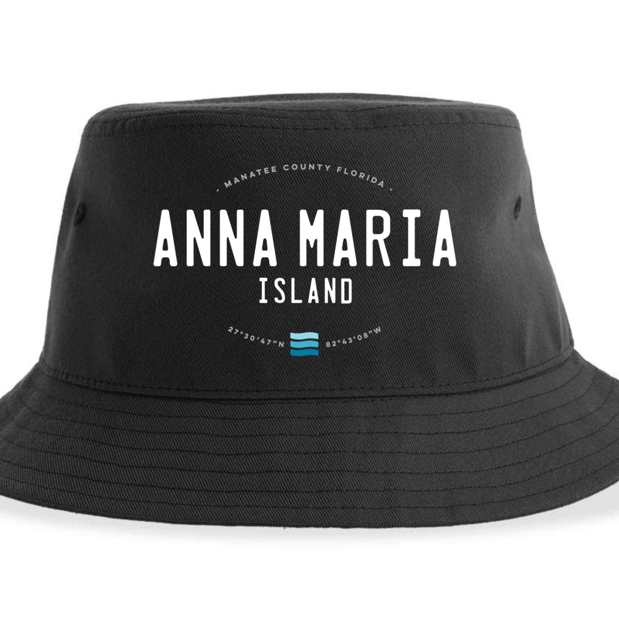 Anna Maria Island Florida Beach Waves Meaningful Gift Sustainable Bucket Hat