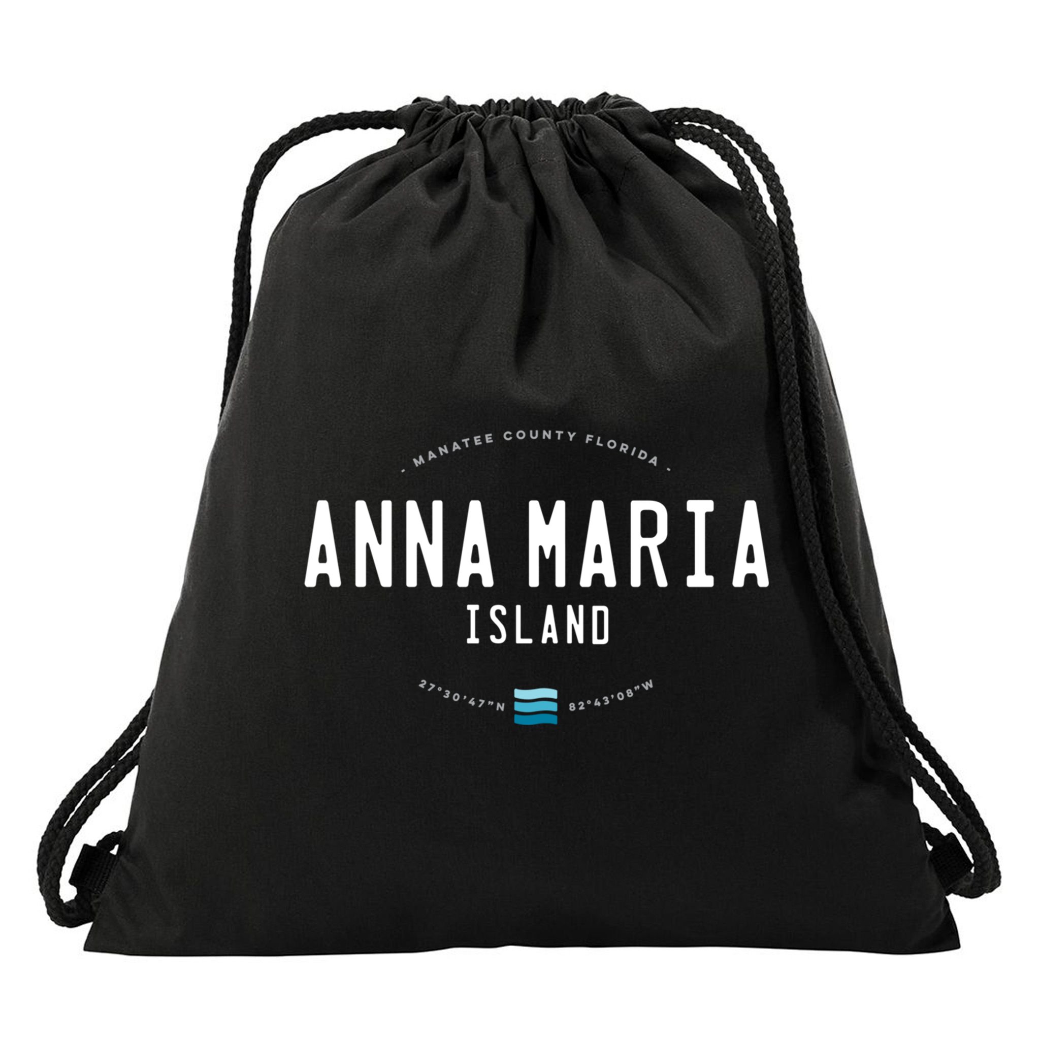 Anna Maria Island Florida Beach Waves Meaningful Gift Drawstring Bag