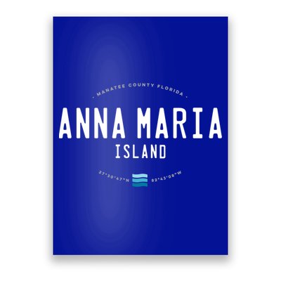 Anna Maria Island Florida Beach Waves Meaningful Gift Poster