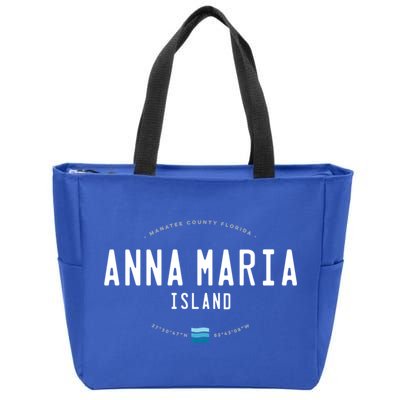 Anna Maria Island Florida Beach Waves Meaningful Gift Zip Tote Bag