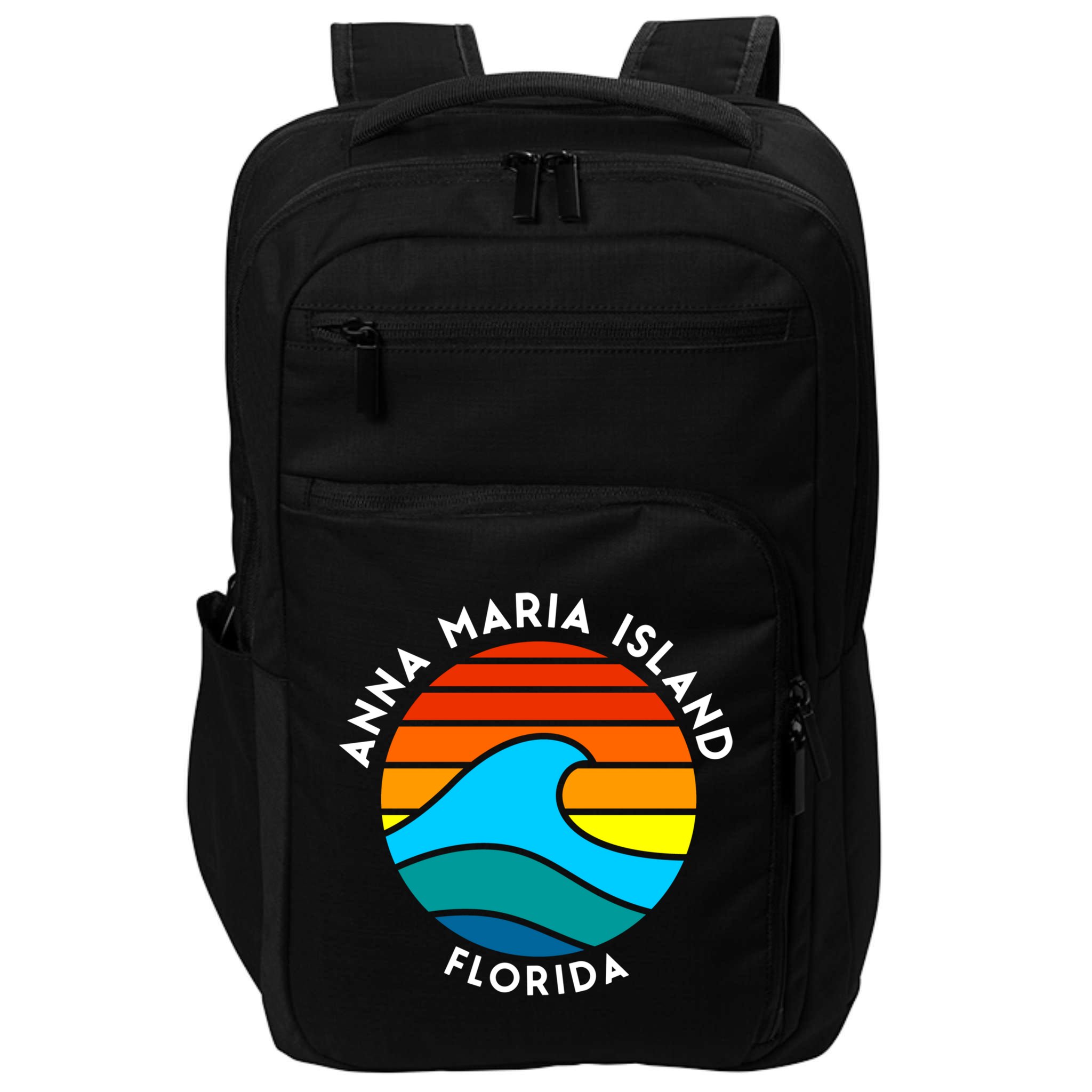 Anna Maria Island Florida Retro Wave Gift Impact Tech Backpack
