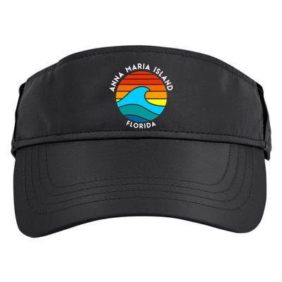 Anna Maria Island Florida Retro Wave Gift Adult Drive Performance Visor