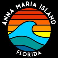 Anna Maria Island Florida Retro Wave Gift Drawstring Bag