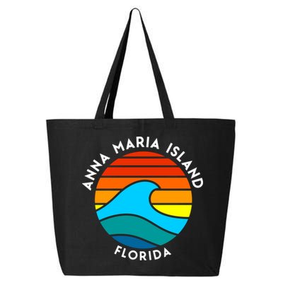 Anna Maria Island Florida Retro Wave Gift 25L Jumbo Tote