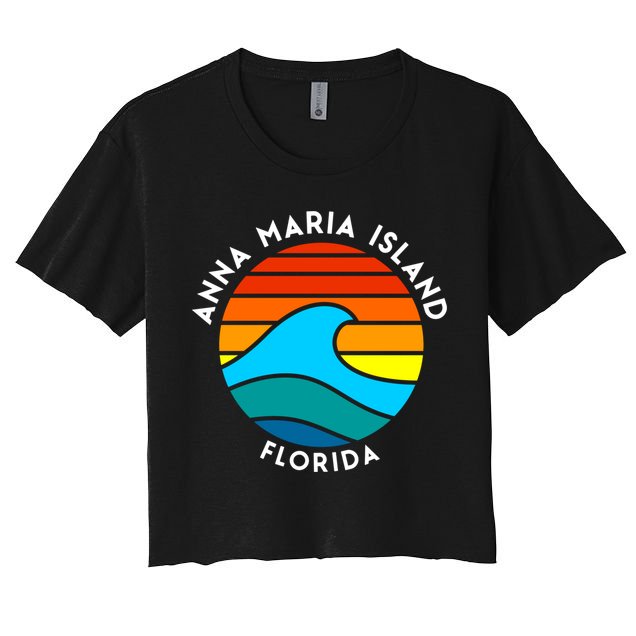 Anna Maria Island Florida Retro Wave Gift Crop Top
