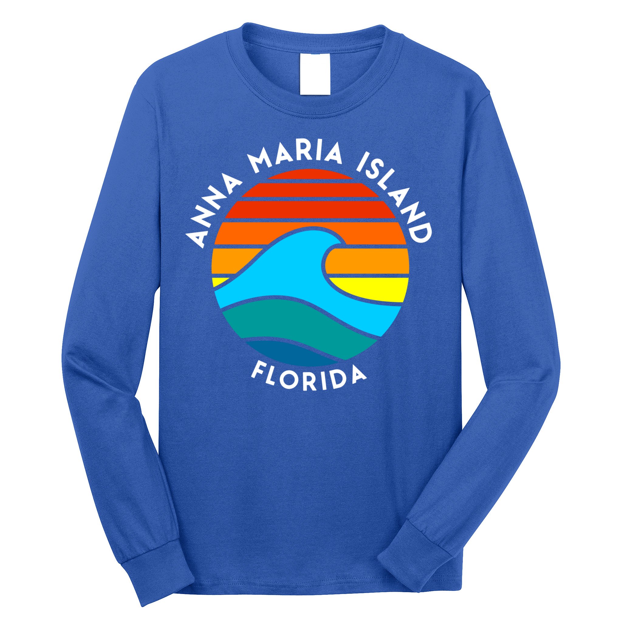 Anna Maria Island Florida Retro Wave Gift Long Sleeve Shirt