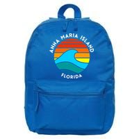 Anna Maria Island Florida Retro Wave Gift 16 in Basic Backpack