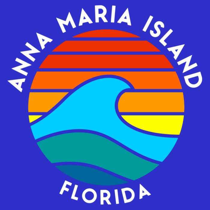 Anna Maria Island Florida Retro Wave Gift 16 in Basic Backpack