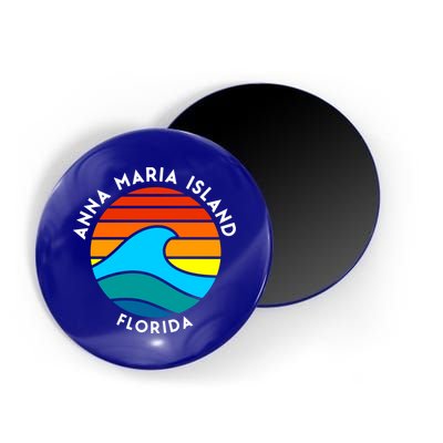 Anna Maria Island Florida Retro Wave Gift Magnet