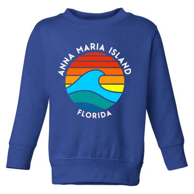 Anna Maria Island Florida Retro Wave Gift Toddler Sweatshirt