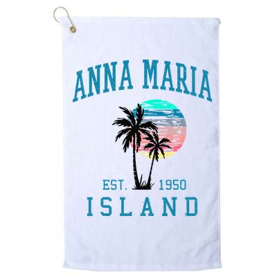 Anna Maria Island Florida Vintage Beach Palm Trees Summer Golf Towel