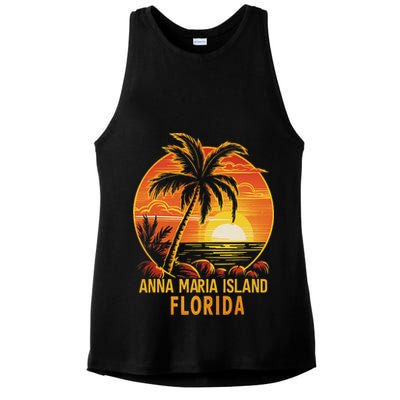Anna Maria Island Florida Ladies PosiCharge Tri-Blend Wicking Tank