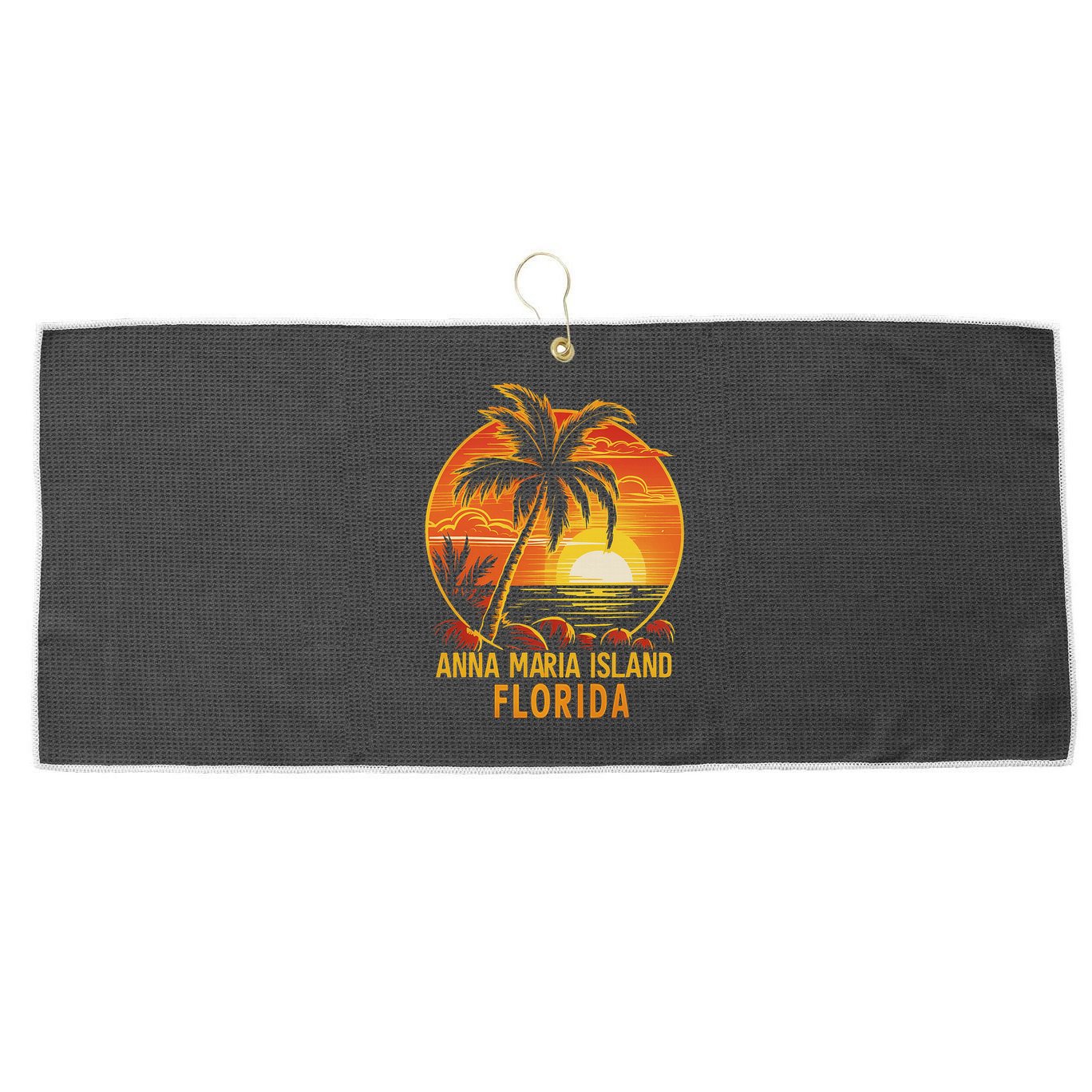 Anna Maria Island Florida Large Microfiber Waffle Golf Towel