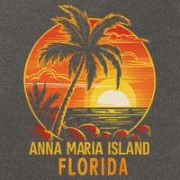 Anna Maria Island Florida Cotton Canvas Backpack