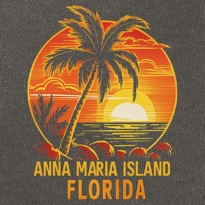 Anna Maria Island Florida Cotton Canvas Backpack