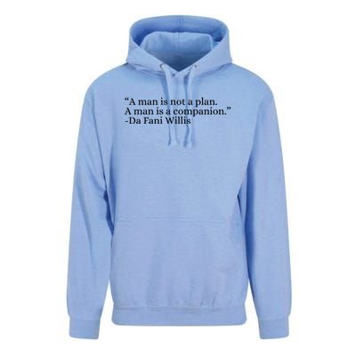 A Man Is Not A Plan A Man Is A Companion Unisex Surf Hoodie