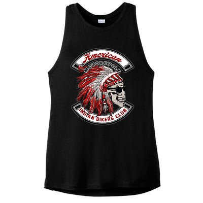 American Motorcycles Indian Biker Club Oldschool Choppers Ladies PosiCharge Tri-Blend Wicking Tank