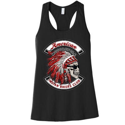 American Motorcycles Indian Biker Club Oldschool Choppers Women's Racerback Tank