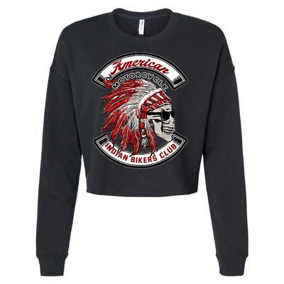 American Motorcycles Indian Biker Club Oldschool Choppers Cropped Pullover Crew