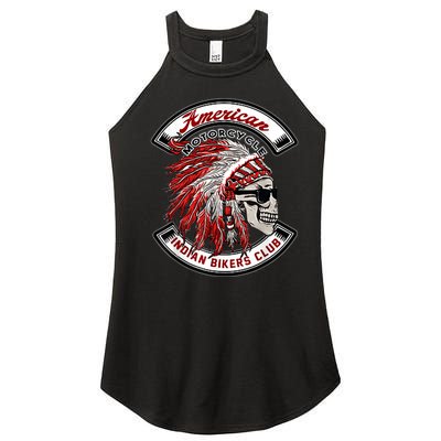 American Motorcycles Indian Biker Club Oldschool Choppers Women's Perfect Tri Rocker Tank