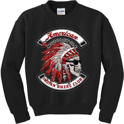 American Motorcycles Indian Biker Club Oldschool Choppers Kids Sweatshirt