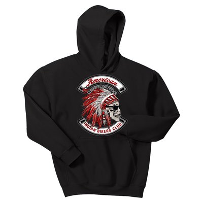 American Motorcycles Indian Biker Club Oldschool Choppers Kids Hoodie